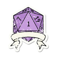 natural one d20 dice roll illustration