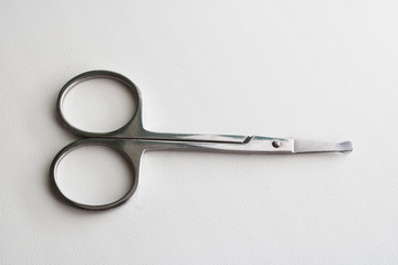 nail scissors on a white background