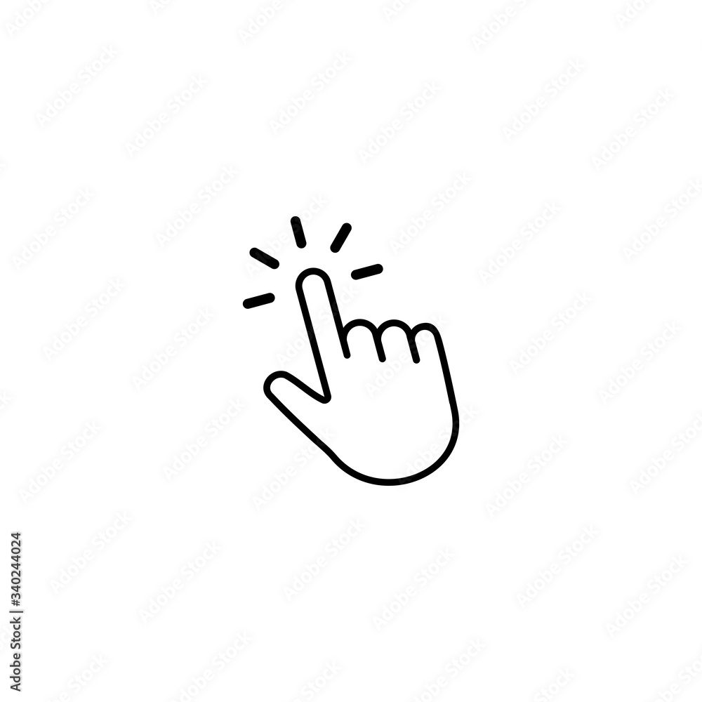 Poster cursor icons set, hand cursor sign, click icon vector design