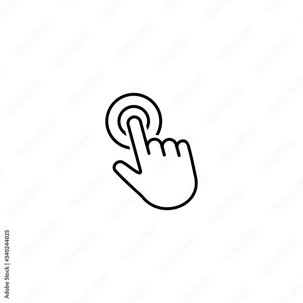 Poster cursor icons set, hand cursor sign, click icon vector design