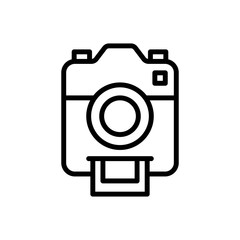 Camera Icon Logo Vector Illustration. Photo Camera icon design vector template. Trendy Camera icon flat design vector for website, symbol, logo, icon, sign, app, UI.