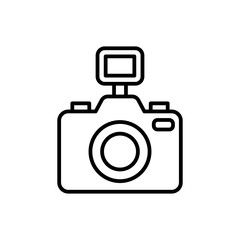 Camera Icon Logo Vector Illustration. Photo Camera icon design vector template. Trendy Camera icon flat design vector for website, symbol, logo, icon, sign, app, UI.