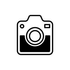 Camera Icon Logo Vector Illustration. Photo Camera icon design vector template. Trendy Camera icon flat design vector for website, symbol, logo, icon, sign, app, UI.