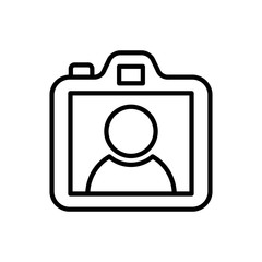 Camera Icon Logo Vector Illustration. Photo Camera icon design vector template. Trendy Camera icon flat design vector for website, symbol, logo, icon, sign, app, UI.