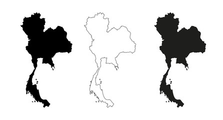 Thailand design vector map 