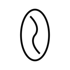 Coffee beam vector icon. Coffee beam illustration. Coffee beam line flat icon.