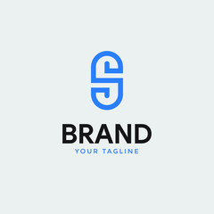 minimalist abstract letter s logo template design editable	
