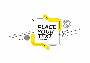 Flat linear promotion banner, scroll,  sticker, badge, price tag, poster design.