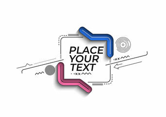 Flat linear promotion banner, scroll,  sticker, badge, price tag, poster design.