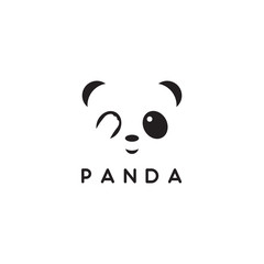 Cute Shy Panda logo