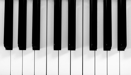 Black and white piano keys.