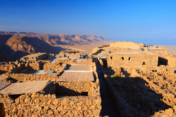 Ancient Masada Fortress in the Judean Desert, Israel