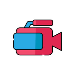 Video Icon Logo Vector Illustration. Video player icon design vector template. Trendy Video vector icon flat design for website, symbol, logo, icon, sign, app, UI.