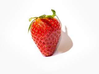 fraise sur fond blanc