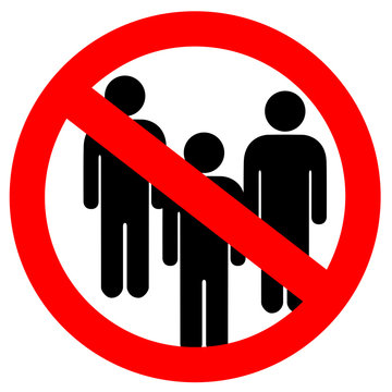 No public meetings vector sign