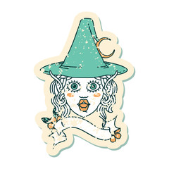 elf mage character face illustration