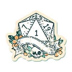 natural one d20 dice roll illustration