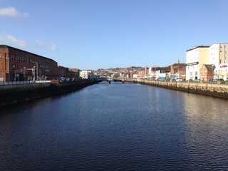 Irlande, Cork, vue du fleuve (Lee)