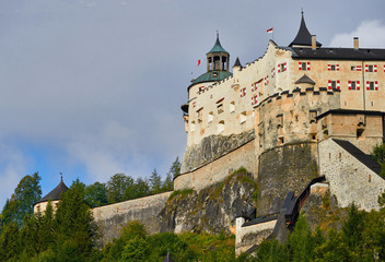 Fototapeta na wymiar View on Hohenwerfen castle, Austria