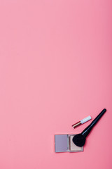 Makeup makeup makeup lipstick on a pink background