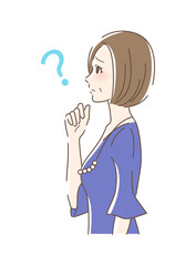 不安・疑問・悩みを感じる女性の横顔