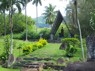 Fototapeta na wymiar jardin Nuku Hiva