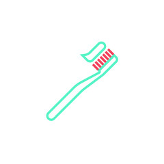 toothbrush icon vector