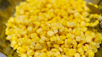 Close up of yellow corn