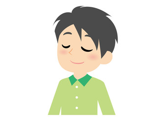 男性の表情　おだやか