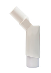 Inhaler for asthmatic. Medical device. Isolated on a white.