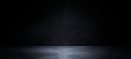 Room black floor is made of dark plaster for interior decoration .used as background studio wall for display your products.