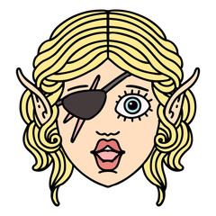 elf rogue character face illustration