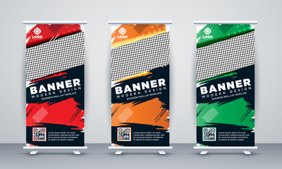 set of modern roll up banner template, print, vector template, stand, roll up, template, abstract, annual, cover, corporate, banner, roll up banner