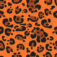 jaguar pattern tshirt print and embroidery graphic design vector art