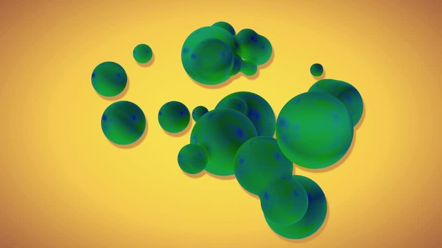 Virus COVID Fluid Motion Loop with Alpha matte 4K.Realistic with Macro camera