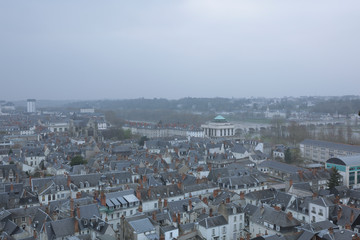 Elevated view of the city of Tours, France.