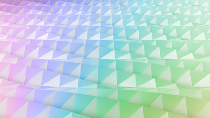 Obraz premium Geometric Polygon Wall abstract mesh structure 3D illustration background.