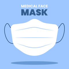 Medical face mask. Vector illustration.