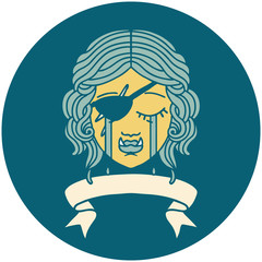 crying orc rogue character face illustration