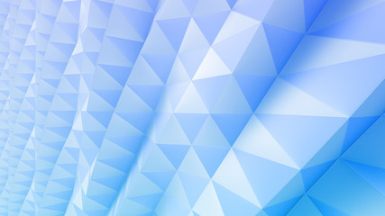 Geometric Polygon Wall abstract mesh structure 3D illustration background.
