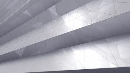 Geometric Polygon Wall abstract mesh structure 3D illustration background.