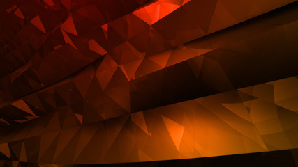 Obraz premium Geometric Polygon Wall abstract mesh structure 3D illustration background.