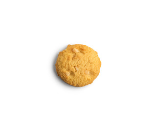 vanilla cookie on white background