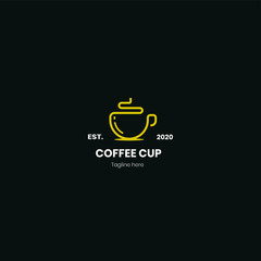 beautiful coffee cup logo design.