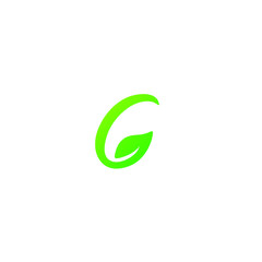 C or G alphabet green logo
