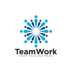 Unity or Team Work Logo Design Vector