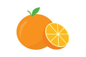 flat design vector orange