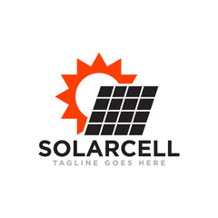 Solar Energy Logo Design Vector