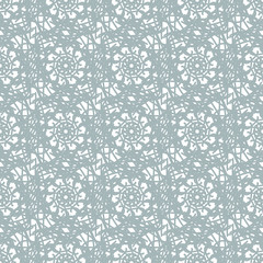 Obraz premium Seamless vector in geometric ornamental style. Using white black and gray color
