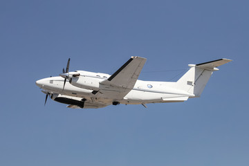 White Private Plane in the Sky